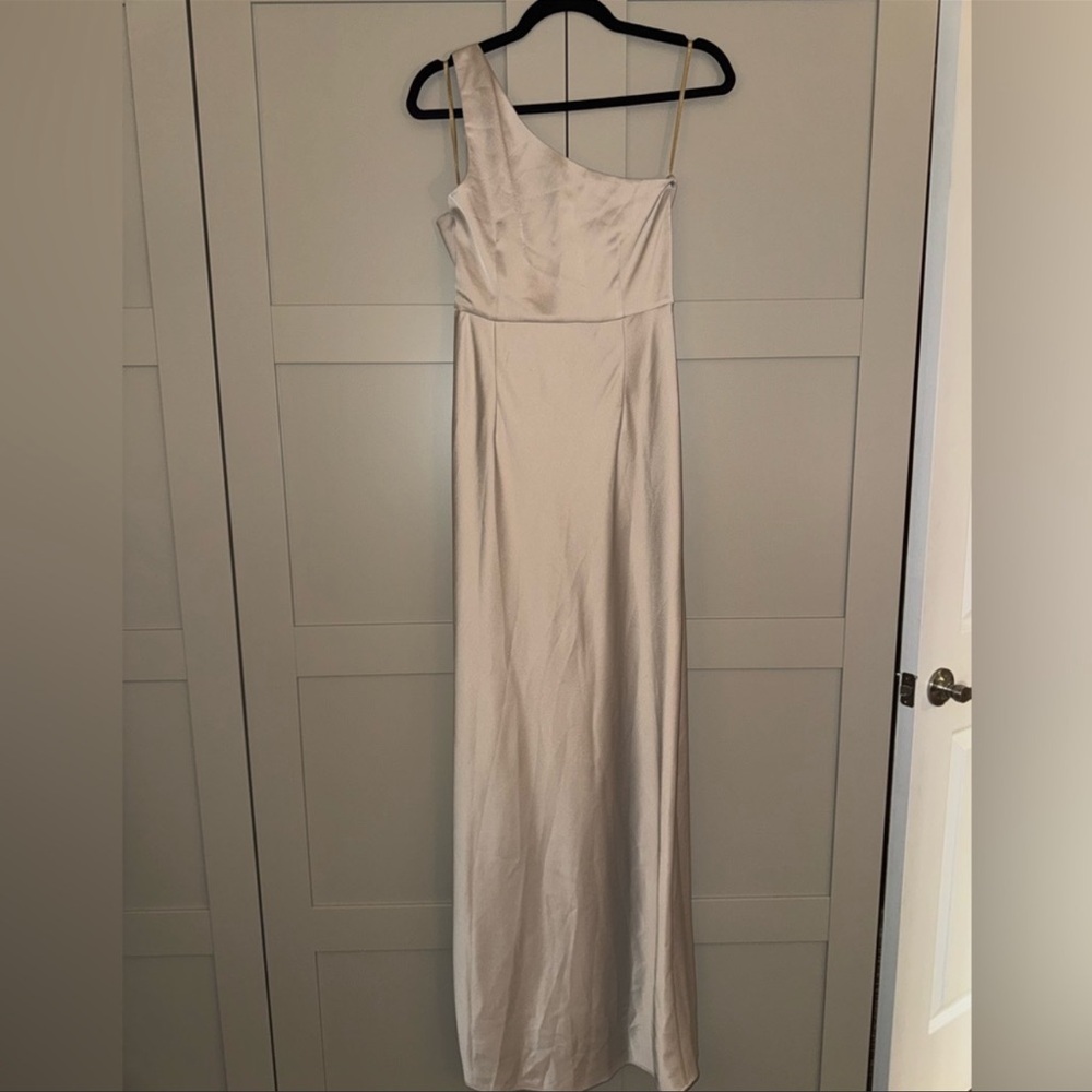 BHLDN Dylan One Shoulder Slit Dress - Picture 3 of 5